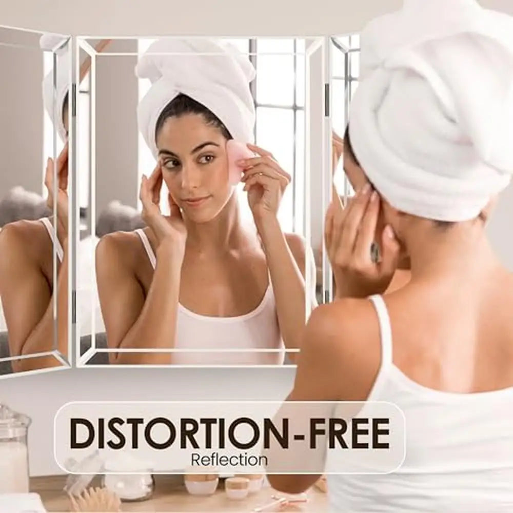 Beautiful & Modern Tri-fold Bathroom Wall Mirror