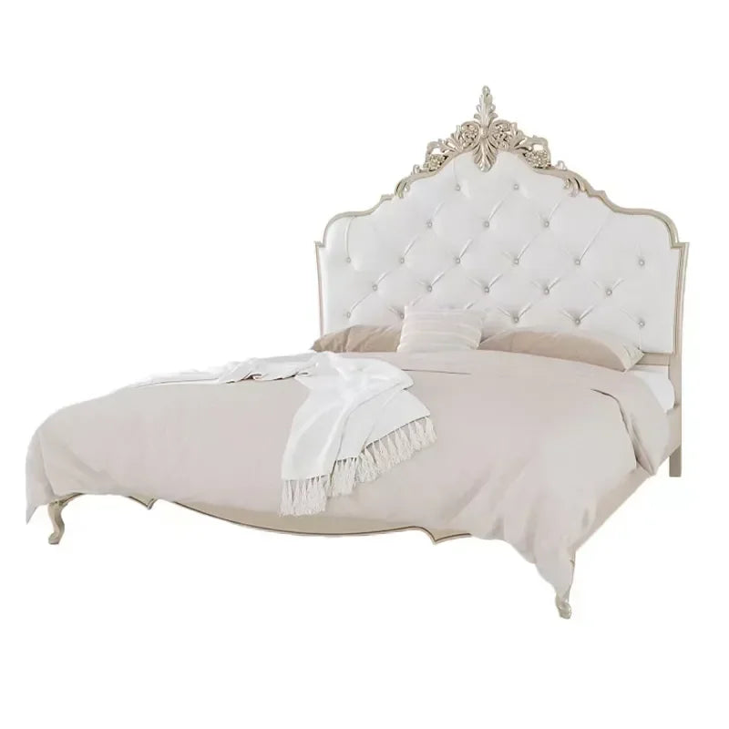 Luxurious Vintage European Wood Bed w/Nightstands