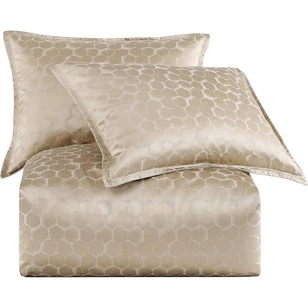 Modern Super Queen 3-Piece Metallic Jacquard Comforter Bedding Set
