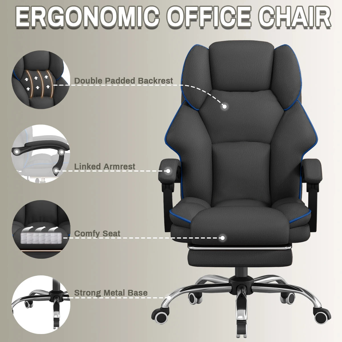 Ergonomic Executive High-back Office Chair
