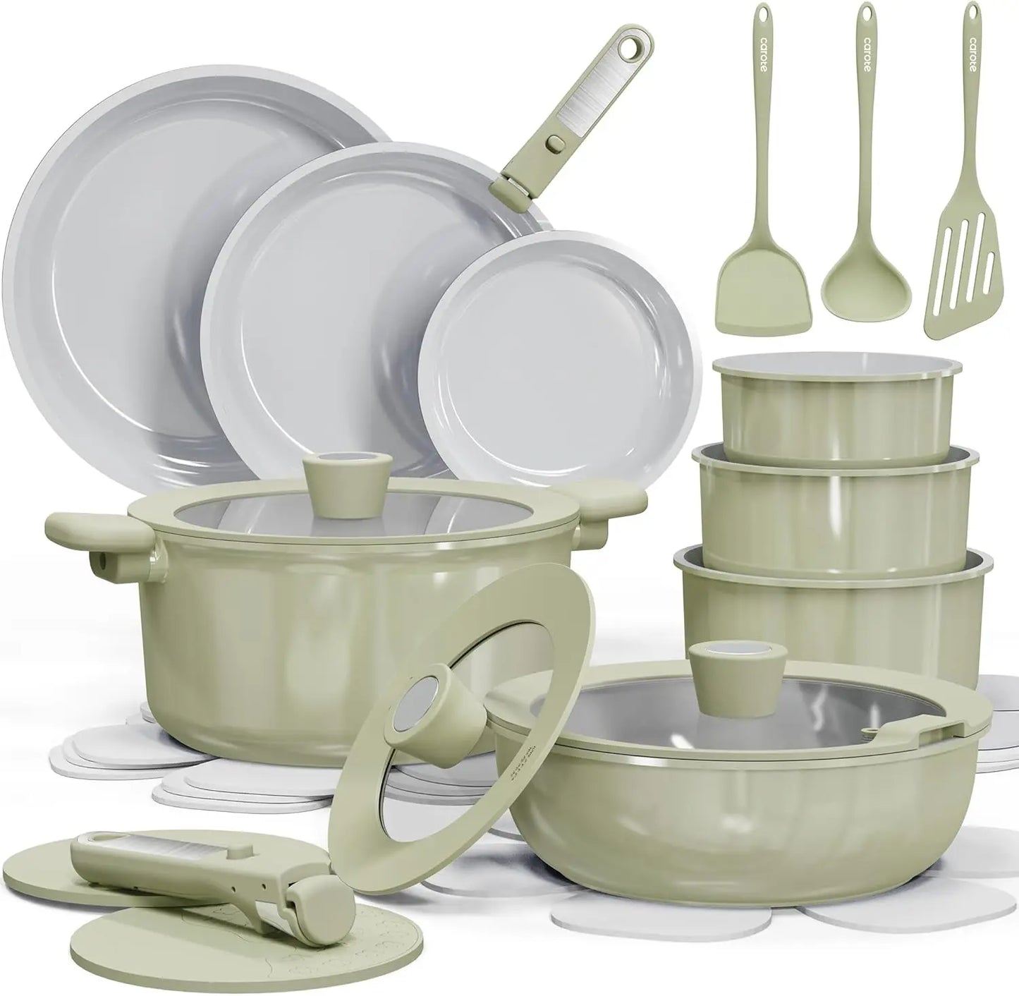 Ultra Durable 25-Piece Ceramic Non-Stick Cookware Set