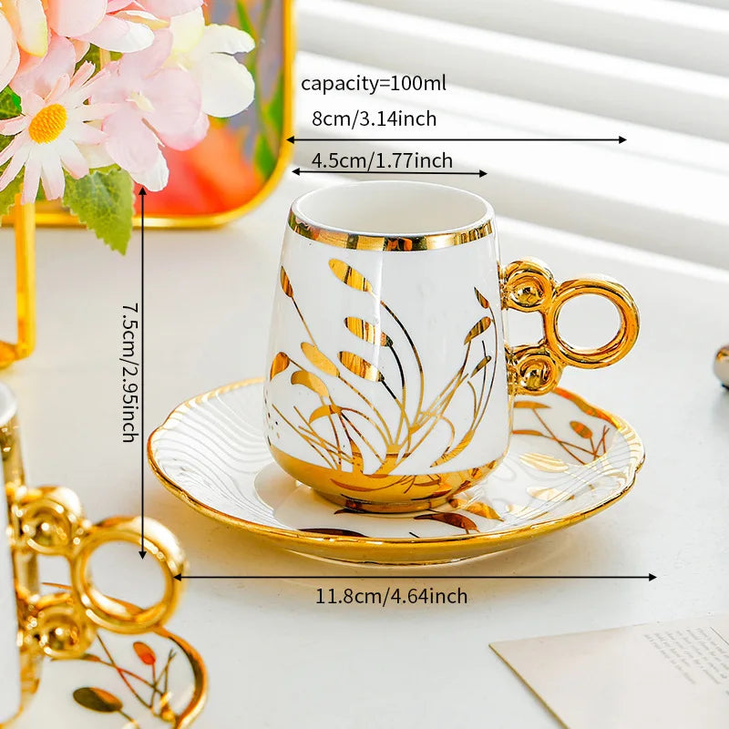 European Ceramic Coffee Cup Set