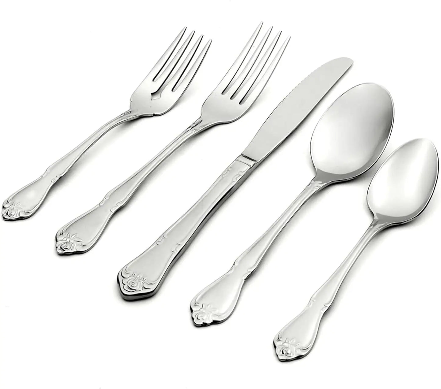 Decorative Everyday 45-Piece Flatware Set for 8
