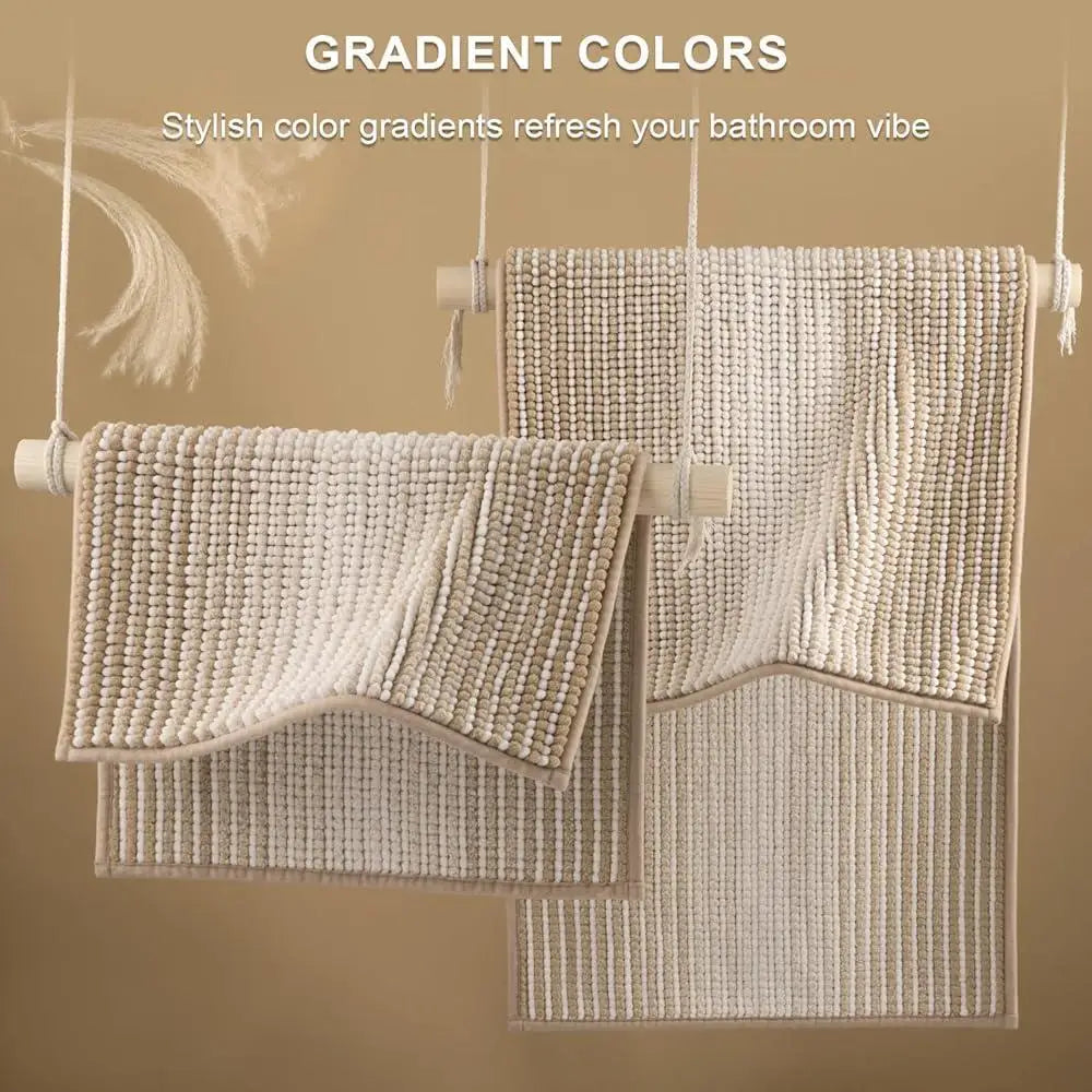 Thick Absorbent Chenille Bath Mats