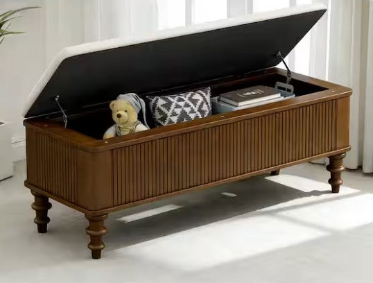 Storage solutions provided by the 50.8” Linen Storage Ottoman Bench, transforming space into organization - useful storage ottoman bench.