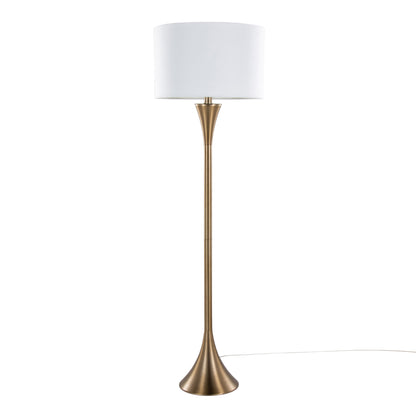 Modern 65" Metal Floor Lamp in Matte Golden Bronze