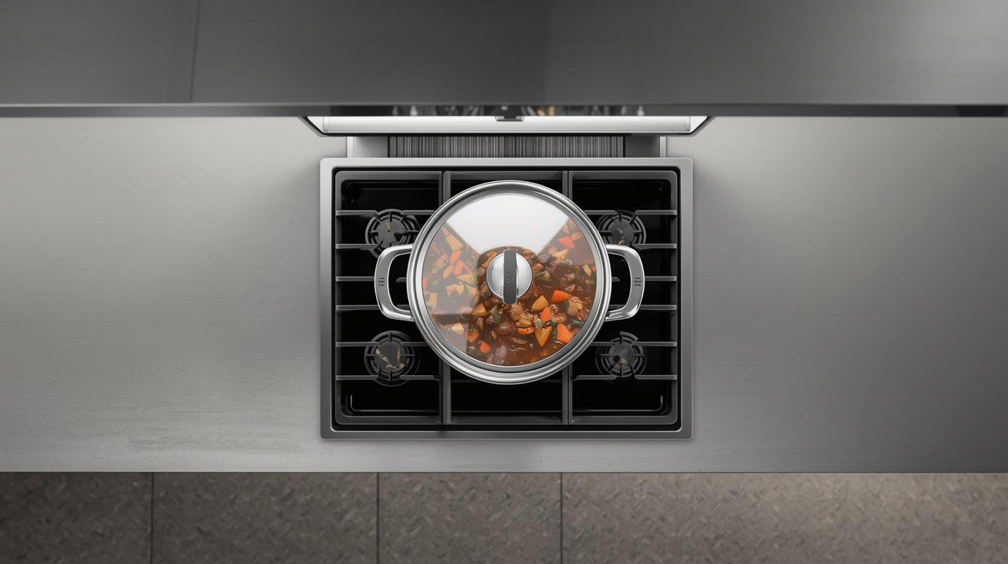 HomelyOasis 12-Qt. large stainless steel stockpot filled with vibrant vegetables, perfect for a hearty meal.
