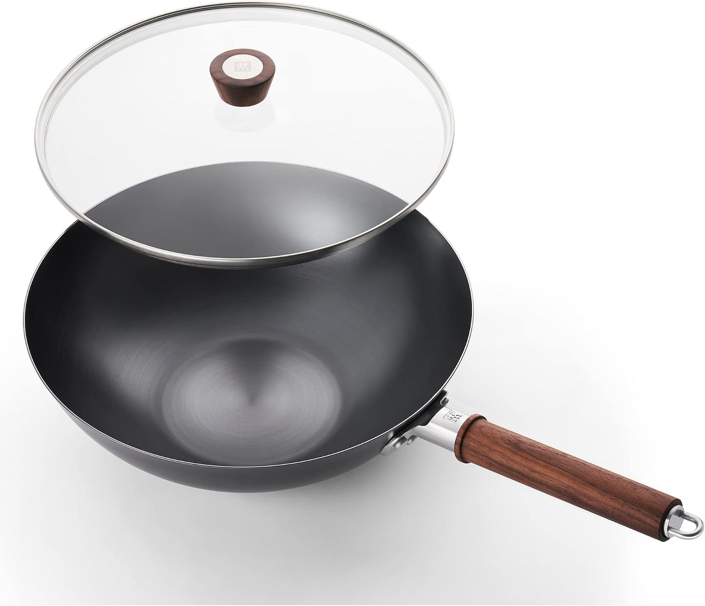 Durable Induction Ready 12-Inch Carbon Steel Wok, great for any stovetop including electric and gas.