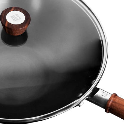 12-Inch Carbon Steel Wok designed by HomelyOasis, perfect for creating vibrant and flavorful meals.