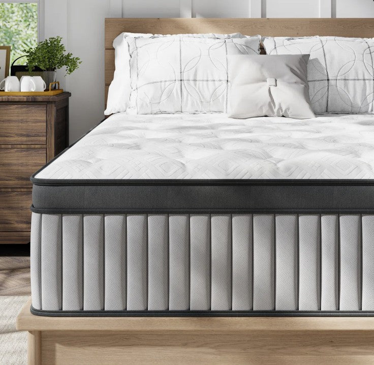 BedStory 14-Inch Luxury Hybrid Mattress packaged elegantly in a box, your go-to hybrid mattress for cooling convenience.