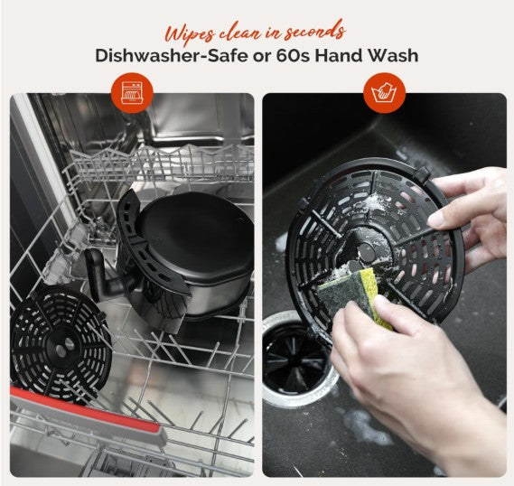2.8QT Digital Mini Air Fryer, 1200W Compact Nonstick Air Fryer with Touchscreen & Dishwasher-Safe Basket, compact air fryer with included liners