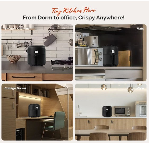 2.8QT Digital Mini Air Fryer, 1200W Compact Nonstick Air Fryer with Touchscreen & Dishwasher-Safe Basket, compact air fryer for crispy meals
