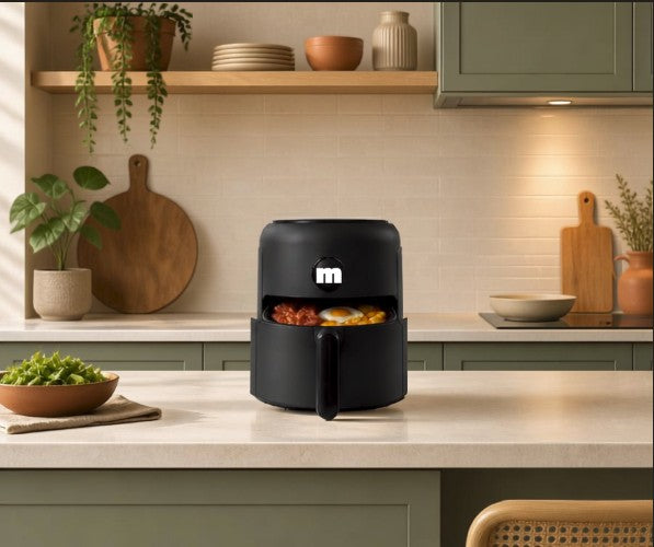 2.8QT Digital Mini Air Fryer, 1200W Compact Nonstick Air Fryer with Touchscreen & Dishwasher-Safe Basket, compact air fryer front view