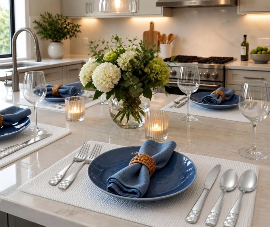 KitchenTrend Checkmate 20/40-Piece Mirror Polished Stainless Steel Flatware Set for 4/8, Dishwasher Safe, stainless steel flatware set product view