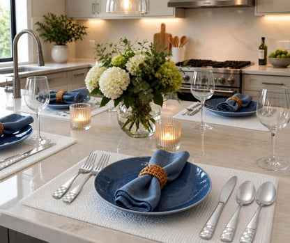 KitchenTrend Checkmate 20/40-Piece Mirror Polished Stainless Steel Flatware Set for 4/8, Dishwasher Safe, stainless steel flatware set product view