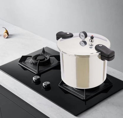 Effortless meal prepping with the 23Qt Pressure Canner with Gauge for bulk food processing.