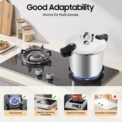 Upgrade your kitchen with the 23Qt Pressure Canner with Gauge for preserving seasonal produce.