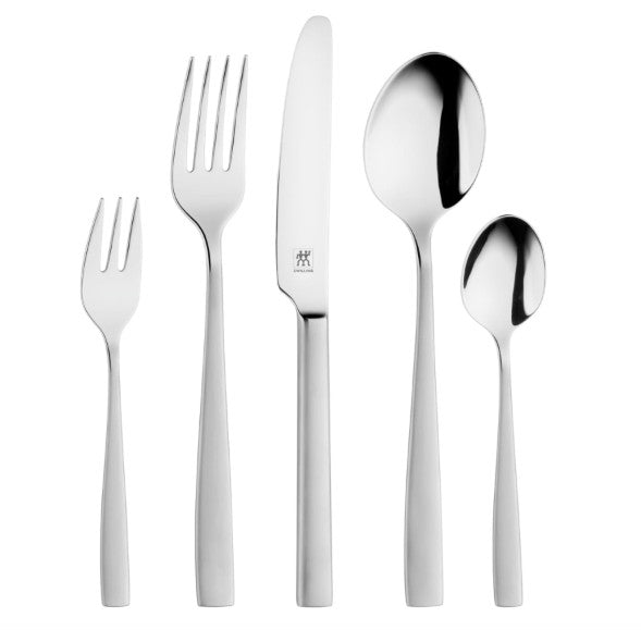 Roseland 30-Piece Polished Stainless Steel Cutlery Set for 6, Dishwasher Safe stainless steel cutlery set for everyday dining
