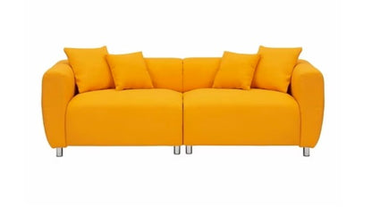 Unique perspective of the 89" Luxury Cotton Linen Sofa, illustrating its design and spaciousness.