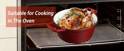 4.75-Quart Enameled Cast Iron Dutch Oven with Lid, Induction & Oven Safe — enameled cast iron dutch oven for stovetop-to-oven meals