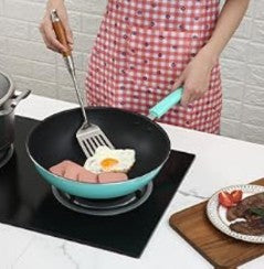 4-Piece 304 Stainless Steel Kitchen Utensil Set with Natural Wood Handles, kitchen utensils designed for everyday meal preparation