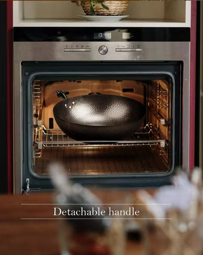 Creating a flavorful meal with the HomelyOasis Carbon Steel Wok, emphasizing easy controlled cooking.