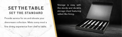 6-Piece German Stainless Steel Serrated Steak Knife Set with comfortable ergonomic handles and balanced design