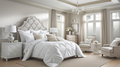 Indulge in the softness of this Queen comforter set, designed for those who appreciate luxury and comfort in their bedroom.