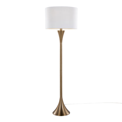 Modern 65" Metal Floor Lamp in Matte Golden Bronze