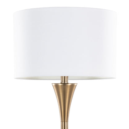 Modern 65" Metal Floor Lamp in Matte Golden Bronze