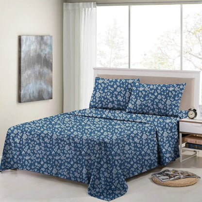 Elegant 4-Piece Microfiber Floral Sheet Set 