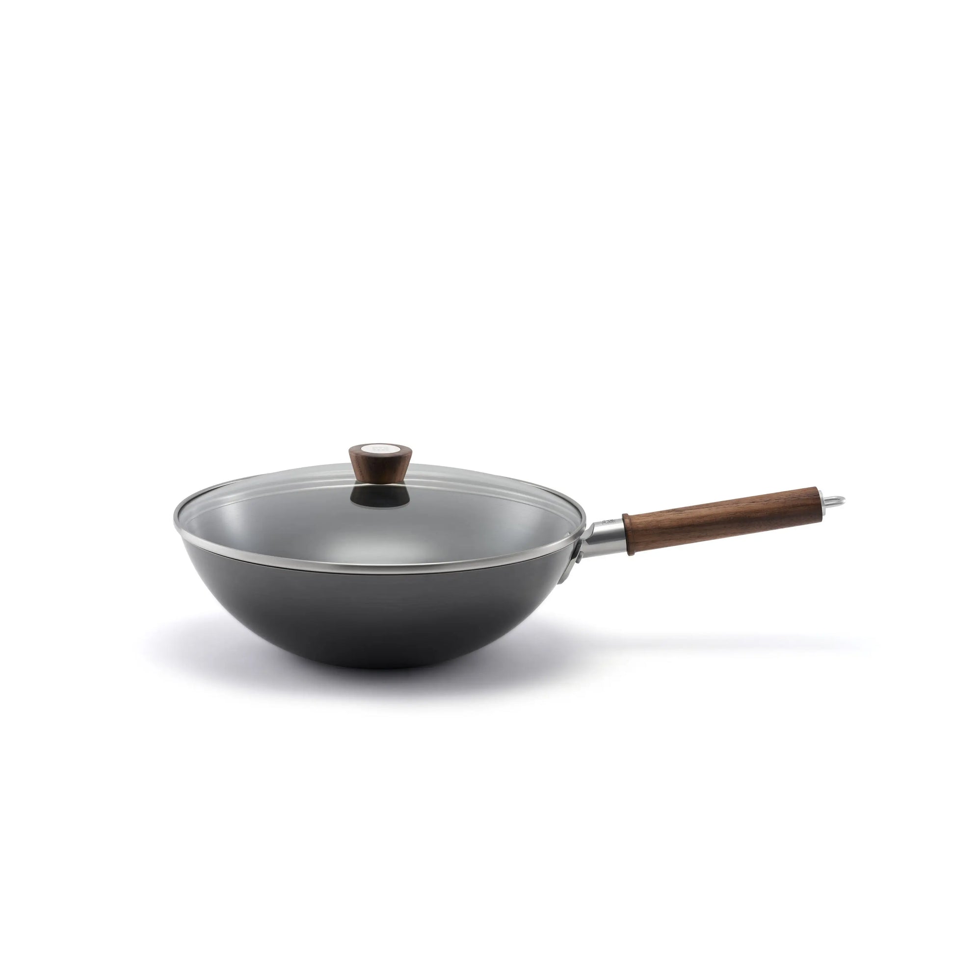 Induction Ready 12-Inch Carbon Steel Wok with a durable design for quick, even heating.
