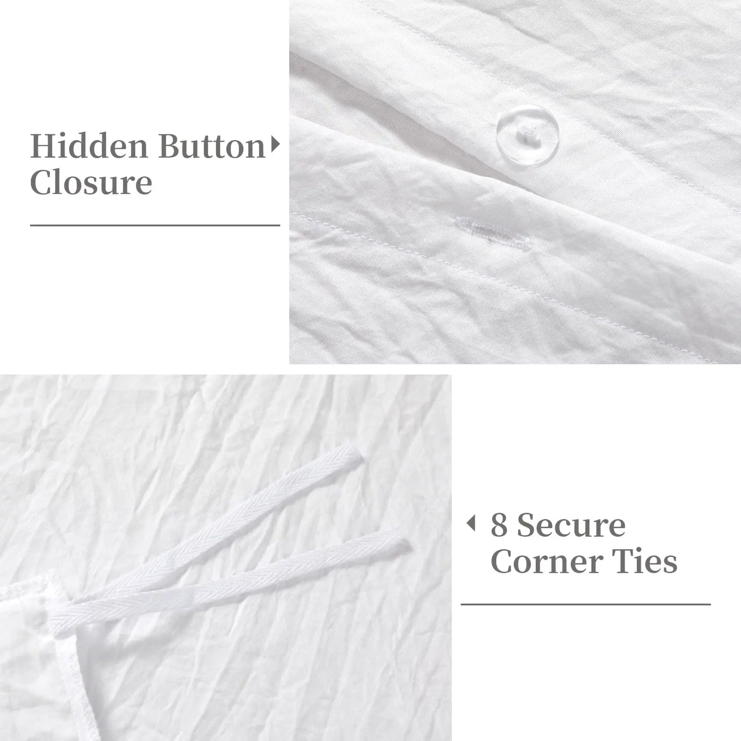 Queen White Microfiber Ruffle Duvet Cover Set, 3-Piece featuring a lightweight white ruffle duvet cover for all-season bedding