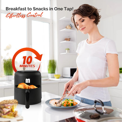 2.8QT Digital Mini Air Fryer, 1200W Compact Nonstick Air Fryer with Touchscreen & Dishwasher-Safe Basket, compact air fryer for small kitchens