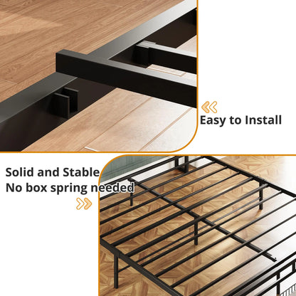California King Size Platform Bed Frame w/2 Storage Drawers