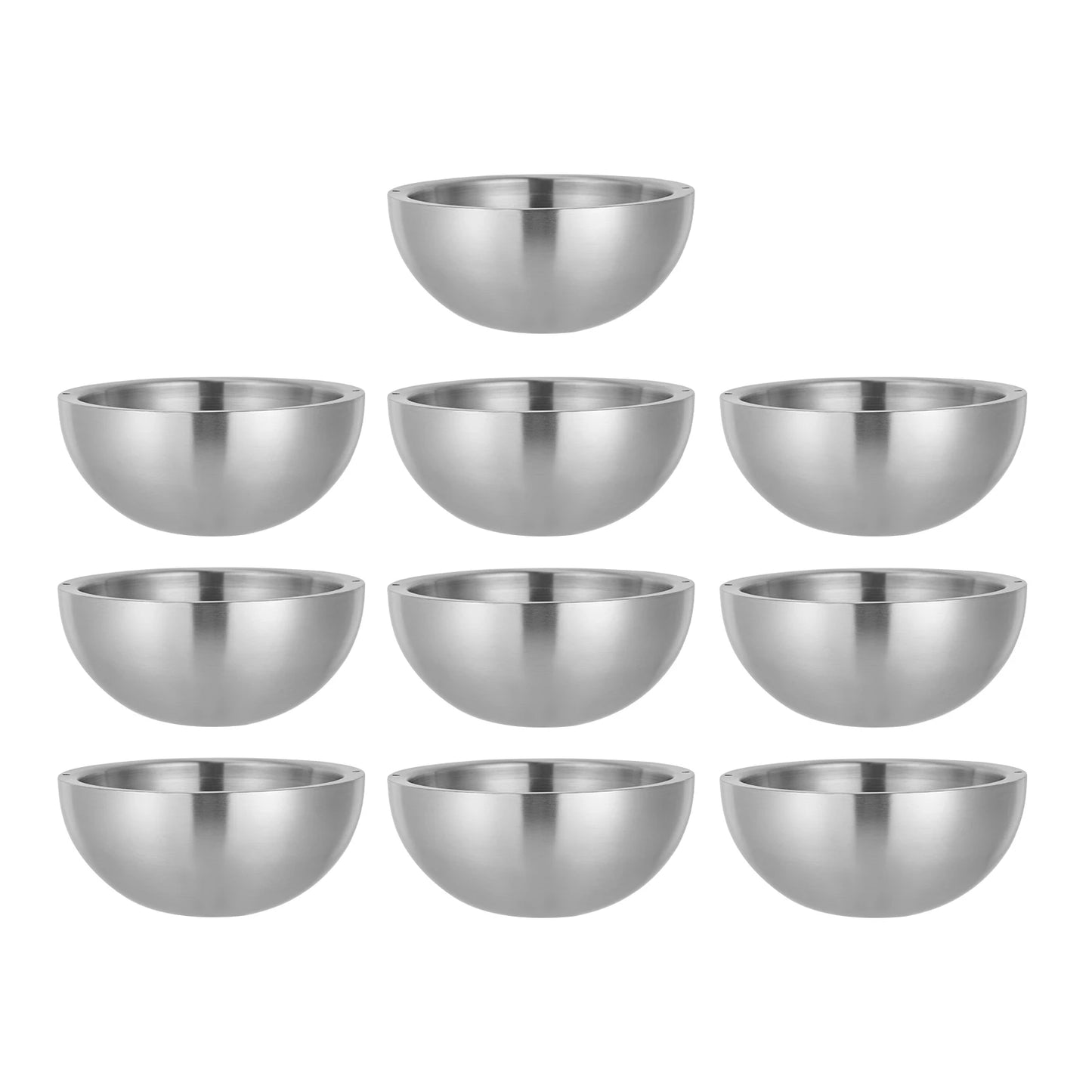 Contemporary Round Stainless Steel Serving Bowl - ideal for entertaining guests, this insulated bowl keeps dishes at the perfect temperature.