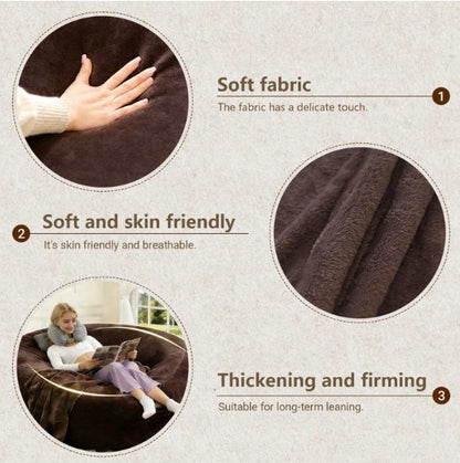 Large oversized bean bag chair designed for comfort and relaxation in any living space.