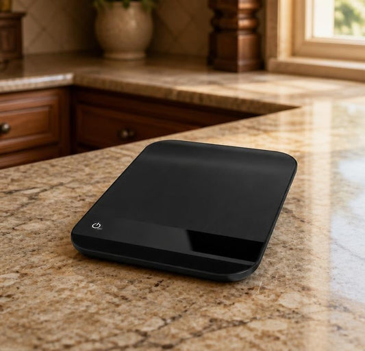 Ultrean Digital Kitchen Food Scale - LED Backlit Display with Tare Function - Brushed Black, digital kitchen scale product view