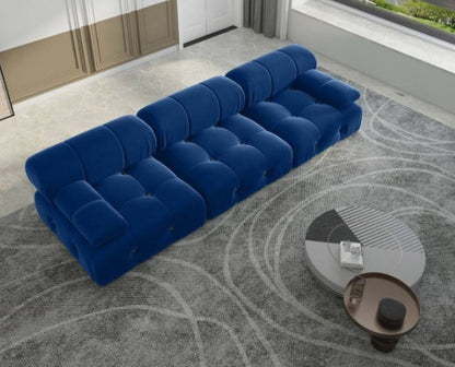 Solid wood frame of Green or Blue Velvet Modular Sectional Sofa – Sturdy and stylish, adding durability to your modular sectional sofa.