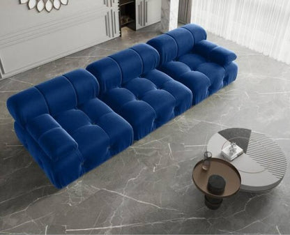 Color options of the Green or Blue Velvet Modular Sectional Sofa – Choose from rich green or royal blue for a bold statement.
