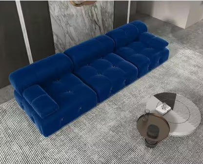 A living room styled with the Green or Blue Velvet Modular Sectional Sofa – Creating a chic, Instagram-ready space with a modular sectional sofa.