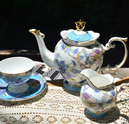 Classic Vintage Bone China Tea Cup artwork highlighting intricate designs.