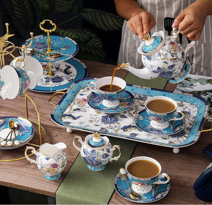 Elegant vintage aesthetic of a bone china tea cup with floral elegance.