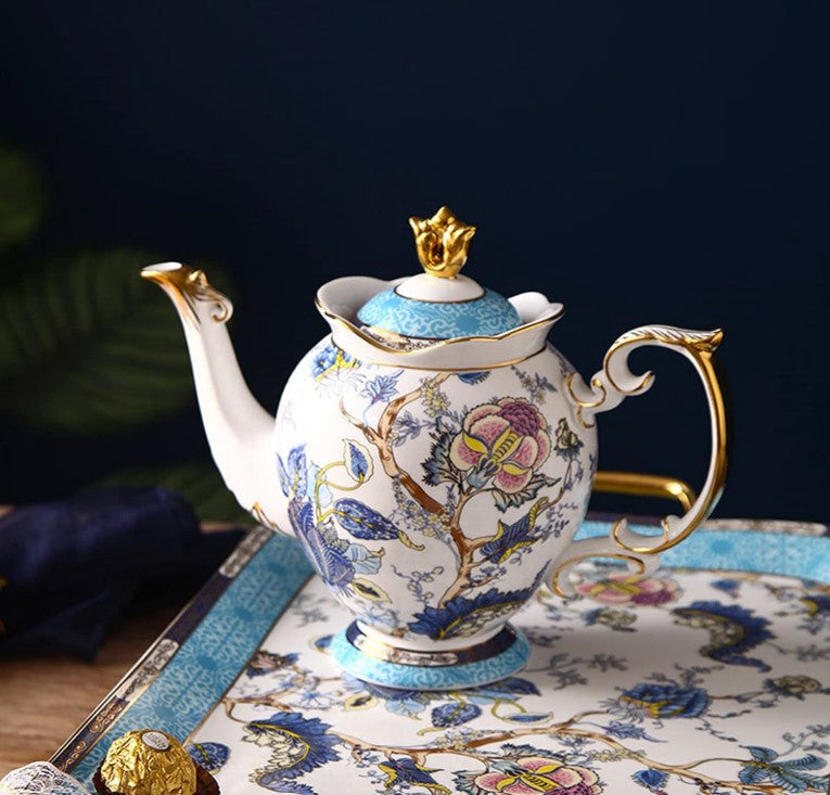A close-up view of Vintage Bone China Tea Cup revealing fine detailing.