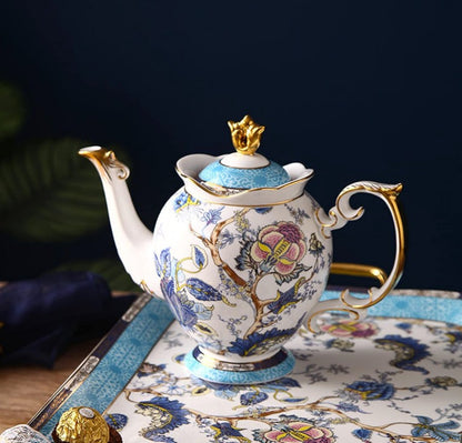 A close-up view of Vintage Bone China Tea Cup revealing fine detailing.