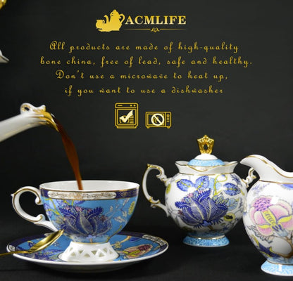 Chic Vintage Bone China Tea Cup paired with delicate floral patterns.