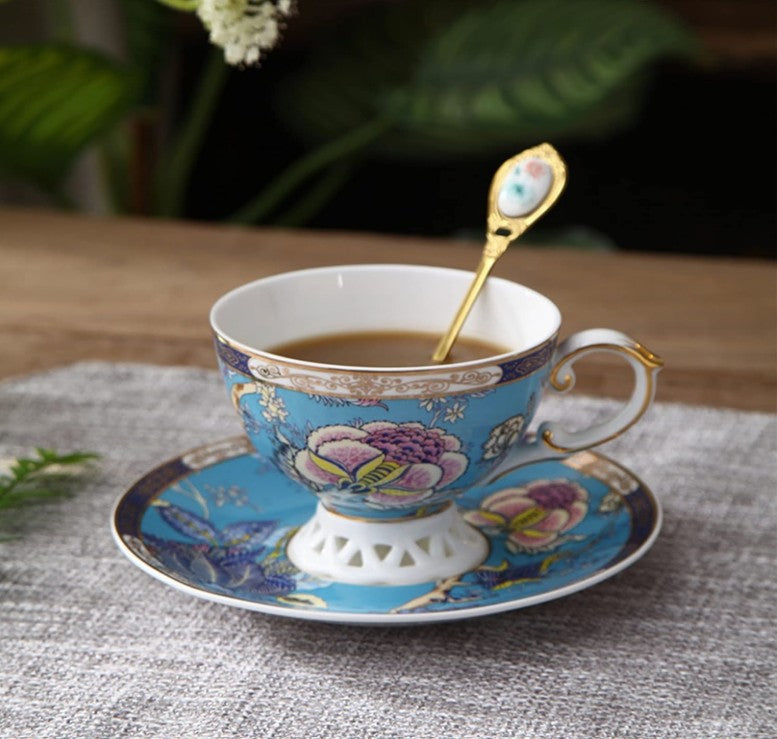 Exquisite Vintage Bone China Tea Cup ready for afternoon gatherings.