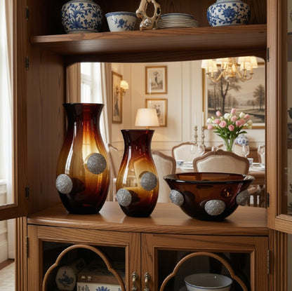 Contemporary design of Coffee Art Glass Nordic Vase in a stylish living space, representing the modern glass vase trend.