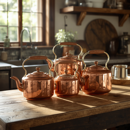Copper Teapot 100% Pure Handmade – Beautiful heirloom-style teapot ready for display.