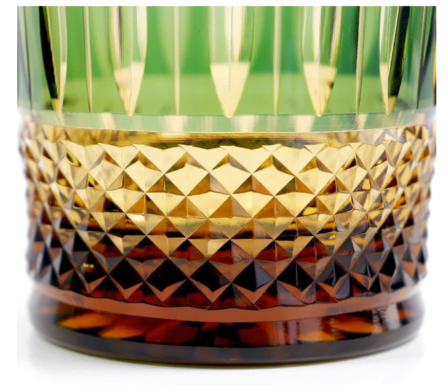 Beautifully crafted Premium Hand-Cut Whiskey Glass – Lead-Free Crystal Edo Kiriko Tumbler, perfect for those who appreciate fine spirits in style.